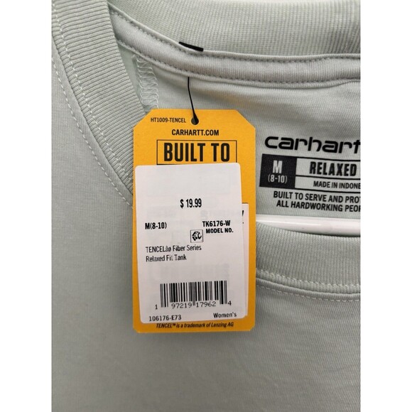 NWT Carhartt Tank Top  M Women's Relaxed Fit Sleeveless Midweight Green - Picture 5 of 5